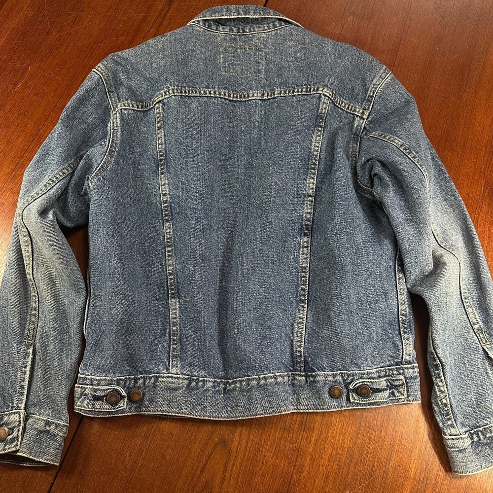 Vintage Levi Strauss Signature Denim Trucker Jacket Sz S Gorpcore Workwear Indie - Picture 10 of 14